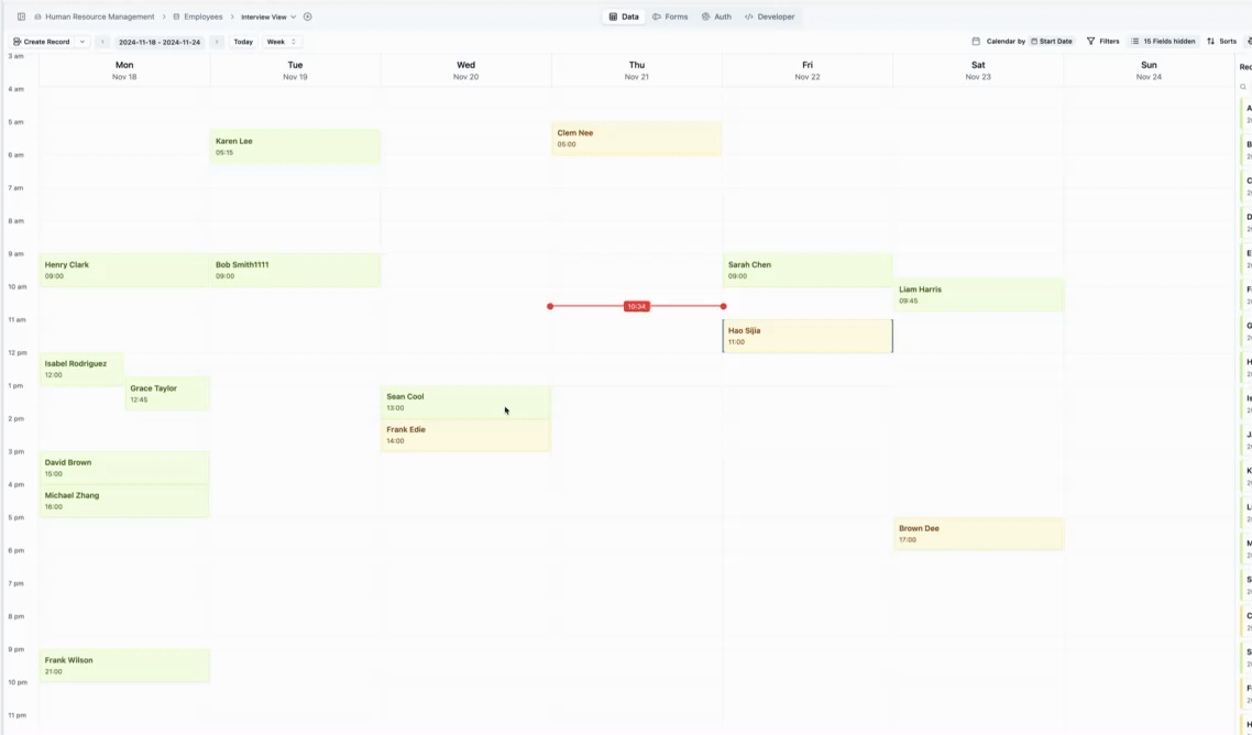 Calendar View Supports Drag-and-Drop